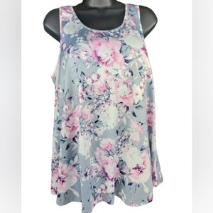 FlyCurvy Women's Padded, Floral Tank Top